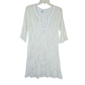 Elif By Jordan Taylor Women's White Lace Swim Cover Up One Size